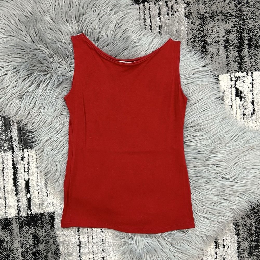 Donnaeffe Milano Women's‎ Red Viscose Tank Size Large